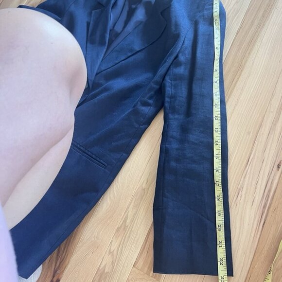 Eddie Bauer 100% Linen Navy Blue Blazer Men's Sz S Preppy Wedding Business - Picture 9 of 10